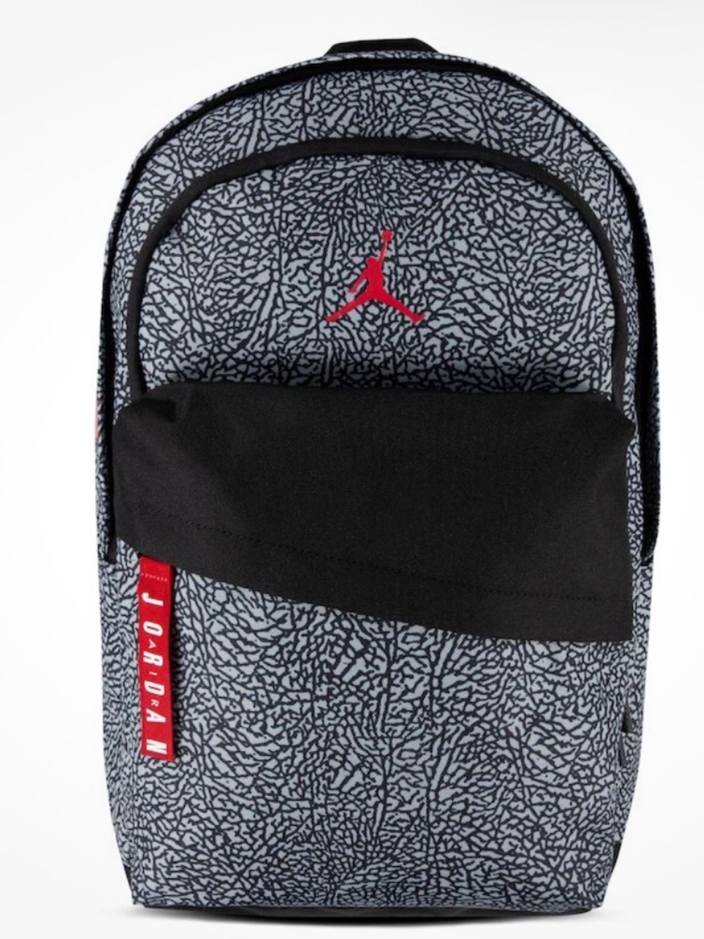 Jordan Grey/Black Patterned Backpack with Red Jumpman